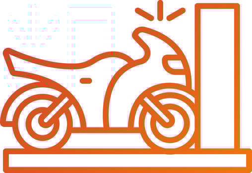 Bike Injury Icon Style vector