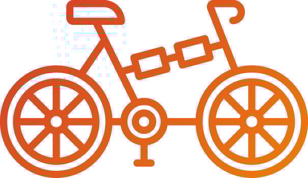 Folding Bicycle Icon Style vector