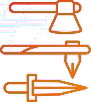 Iron Age Icon Style vector