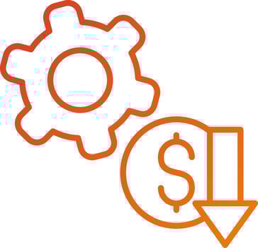 Low Startup Cost Icon Style vector