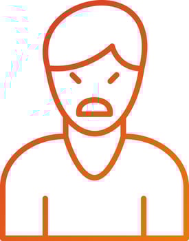Passive Aggressive Personality Disorder Icon Style vector