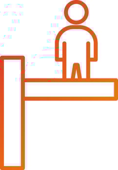 Fear Of Heights Icon Style vector