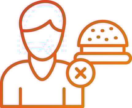 No Appetite Icon Style vector