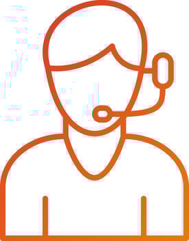 Customer Service Icon Style vector