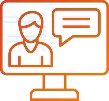 Online Consulting Icon Style vector