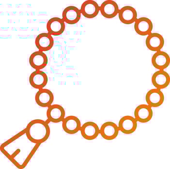 Rosary Icon Style vector