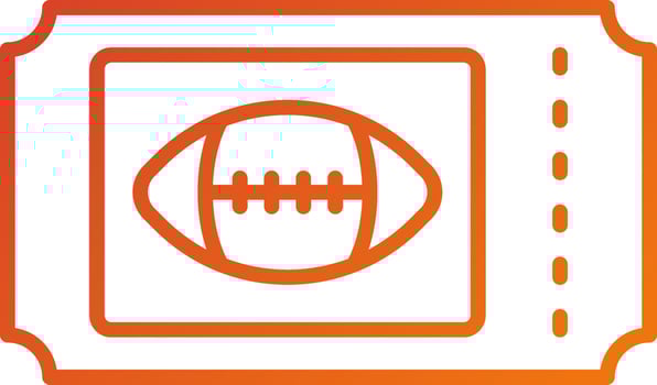 Rugby Ticket Icon Style vector