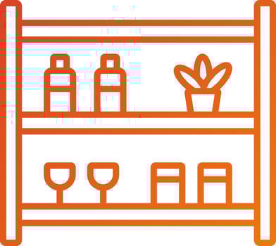 Store Shelfs Icon Style vector