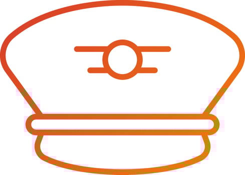 Captain Cap Icon Style vector