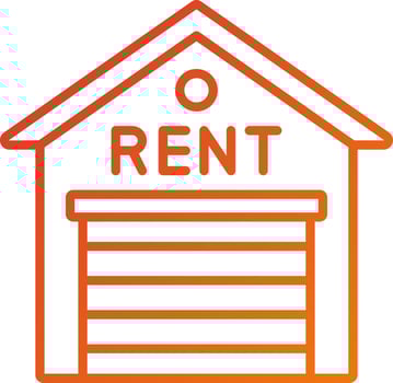 Warehouse Rental Icon Style vector
