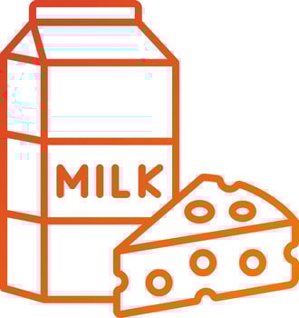 Dairy Item Icon Style vector