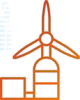 Wind Turbine Icon Style vector