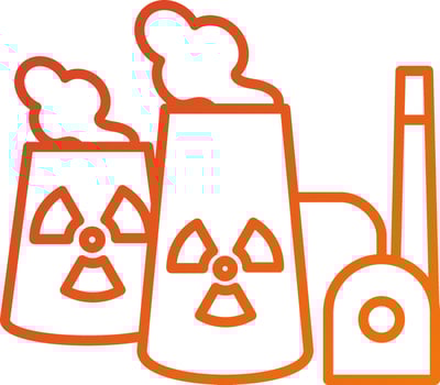 Nuclear Power Plant Icon Style vector
