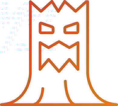 Scary Tree Icon Style vector