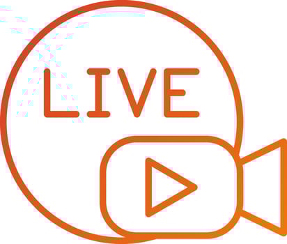 Live Broadcast Icon Style vector