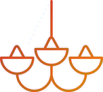 Chandelier Icon Style vector