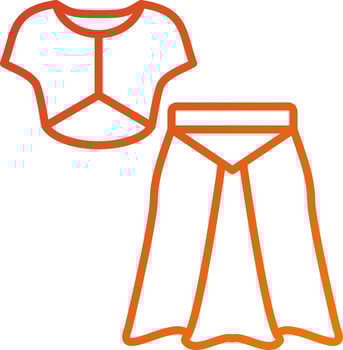 Woman Dress Icon Style vector