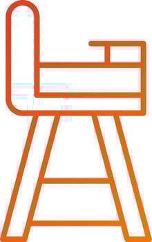Baby Chair Icon Style vector