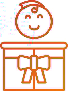 Baby Gift Icon Style vector