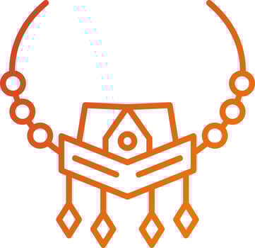 Necklace Icon Style vector