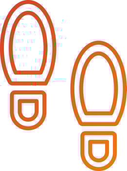 Footprint Icon Style vector