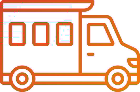 Camper Van Icon Style vector