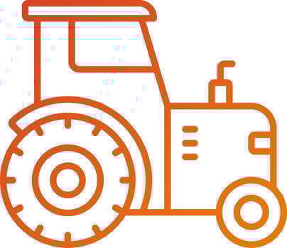 Tractor Icon Style vector