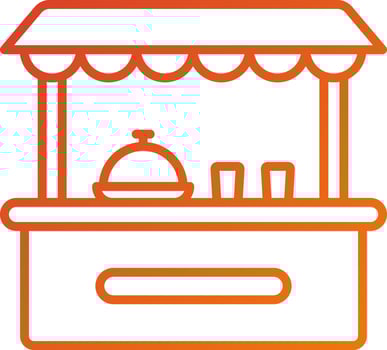 Food Stand Icon Style vector
