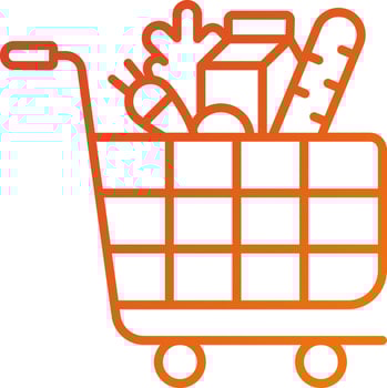Food Cart Icon Style vector
