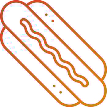 Hot Dog Icon Style vector
