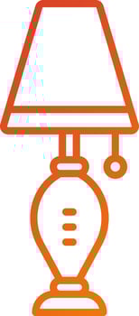 Table Lamp Icon Style vector