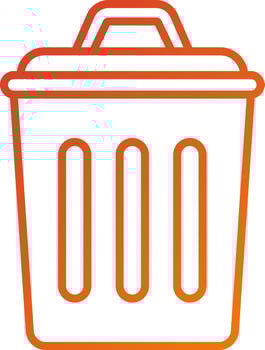 Trash Can Icon Style vector