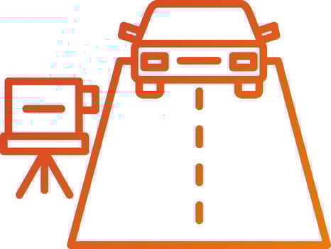 Speed Trap Icon Style vector