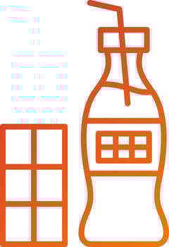 Chocolate Milk Icon Style vector