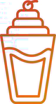 Cream Soda Icon Style vector
