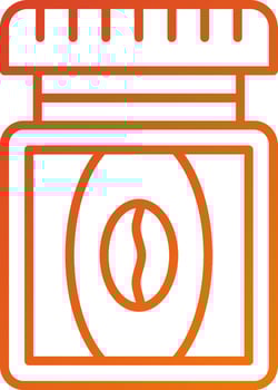 Coffee Jar Icon Style vector
