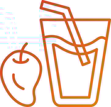 Mango Juice Icon Style vector