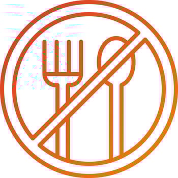 No Food Icon Style vector