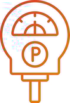 Parking Meter Icon Style vector