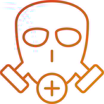 Gas Mask Icon Style vector