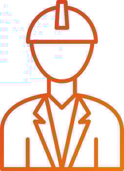 Male Engineer Icon Style vector