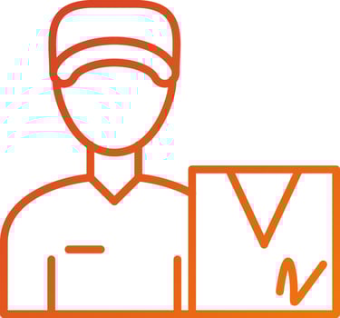 Delivery Man Icon Style vector