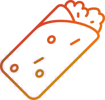 Burrito Icon Style vector