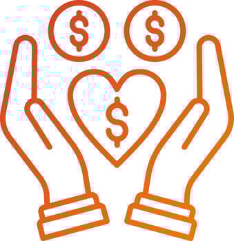 Philanthropy Icon Style vector