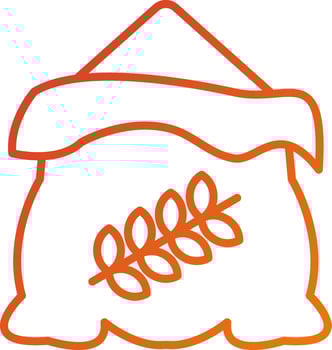 Wheat Sack Icon Style vector