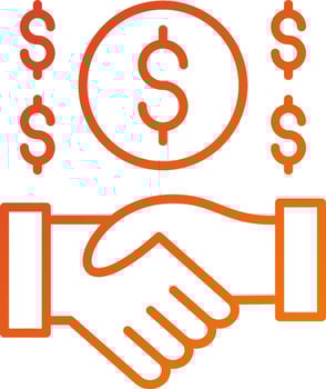 Financial Help Icon Style vector