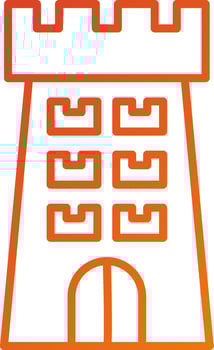 Castle Tower Icon Style vector