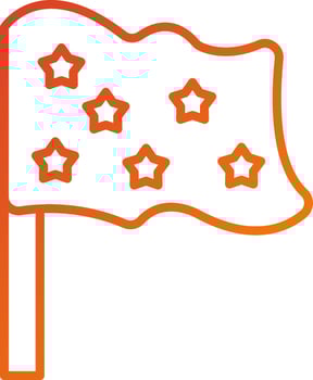 Castle Flag Icon Style vector