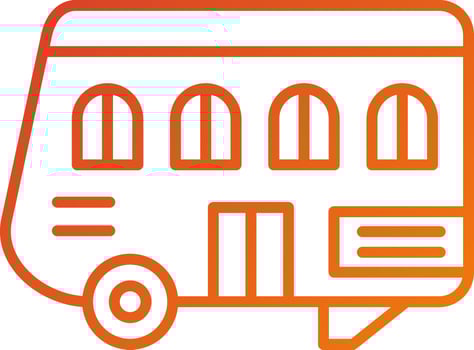 Caravan Icon Style vector