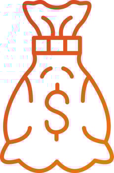 Money Bag Icon Style vector